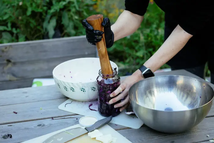 Zubereitung von fermentiertem Kohl