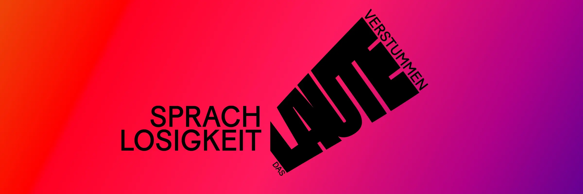 Logo mit der Aufschrift "Sprachlosigkeit: Laute verstummen"