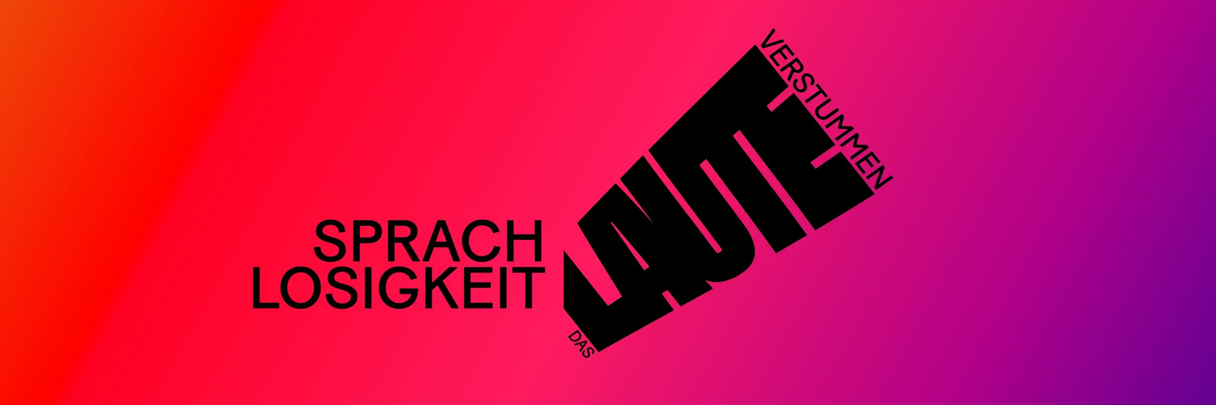 Logo mit der Aufschrift "Sprachlosigkeit: Laute verstummen"