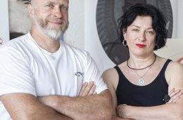 Mikhail Gulin und Antanina Slabodchykava Portrait zweier Menschen