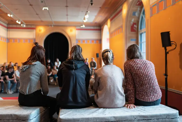 Ausstellungsansicht "Die Erfindung der Zukunft", Bereich "Zukunftsforum"